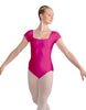Solid Lycra Cap Sleeve Square Neck Leotard