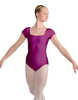 Solid Lycra Cap Sleeve Square Neck Leotard