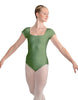 Solid Lycra Cap Sleeve Square Neck Leotard