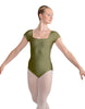 Solid Lycra Cap Sleeve Square Neck Leotard