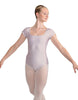 Solid Lycra Cap Sleeve Square Neck Leotard