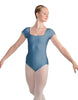 Solid Lycra Cap Sleeve Square Neck Leotard