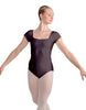 Solid Lycra Cap Sleeve Square Neck Leotard