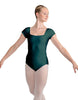 Solid Lycra Cap Sleeve Square Neck Leotard