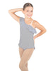 Solid Lycra One Shoulder w Ruffle w Leg Flutter Leotard