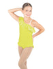 Solid Lycra One Shoulder w Ruffle w Leg Flutter Leotard