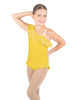 Solid Lycra One Shoulder w Ruffle w Leg Flutter Leotard
