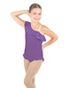 Solid Lycra One Shoulder w Ruffle w Leg Flutter Leotard