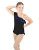 Solid Lycra One Shoulder w Ruffle w Leg Flutter Leotard