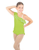 Solid Lycra One Shoulder w Ruffle w Leg Flutter Leotard