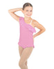 Solid Lycra One Shoulder w Ruffle w Leg Flutter Leotard