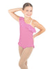 Solid Lycra One Shoulder w Ruffle w Leg Flutter Leotard