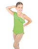 Solid Lycra One Shoulder w Ruffle w Leg Flutter Leotard