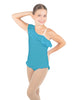 Solid Lycra One Shoulder w Ruffle w Leg Flutter Leotard
