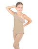 Solid Lycra One Shoulder w Ruffle w Leg Flutter Leotard