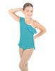 Solid Lycra One Shoulder w Ruffle w Leg Flutter Leotard