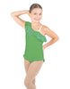 Solid Lycra One Shoulder w Ruffle w Leg Flutter Leotard
