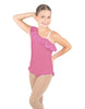 Solid Lycra One Shoulder w Ruffle w Leg Flutter Leotard