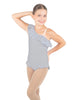 Solid Lycra One Shoulder w Ruffle w Leg Flutter Leotard