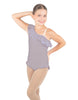 Solid Lycra One Shoulder w Ruffle w Leg Flutter Leotard