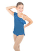 Solid Lycra One Shoulder w Ruffle w Leg Flutter Leotard