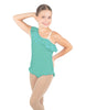 Solid Lycra One Shoulder w Ruffle w Leg Flutter Leotard