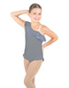Solid Lycra One Shoulder w Ruffle w Leg Flutter Leotard