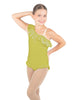 Solid Lycra One Shoulder w Ruffle w Leg Flutter Leotard