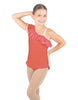 Solid Lycra One Shoulder w Ruffle w Leg Flutter Leotard