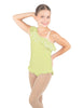 Solid Lycra One Shoulder w Ruffle w Leg Flutter Leotard