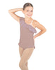 Solid Lycra One Shoulder w Ruffle w Leg Flutter Leotard