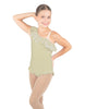 Solid Lycra One Shoulder w Ruffle w Leg Flutter Leotard