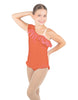 Solid Lycra One Shoulder w Ruffle w Leg Flutter Leotard