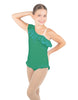 Solid Lycra One Shoulder w Ruffle w Leg Flutter Leotard