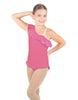 Solid Lycra One Shoulder w Ruffle w Leg Flutter Leotard