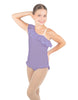 Solid Lycra One Shoulder w Ruffle w Leg Flutter Leotard