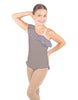 Solid Lycra One Shoulder w Ruffle w Leg Flutter Leotard