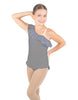 Solid Lycra One Shoulder w Ruffle w Leg Flutter Leotard