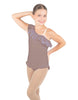 Solid Lycra One Shoulder w Ruffle w Leg Flutter Leotard