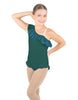 Solid Lycra One Shoulder w Ruffle w Leg Flutter Leotard