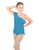 Solid Lycra One Shoulder w Ruffle w Leg Flutter Leotard