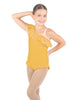 Solid Lycra One Shoulder w Ruffle w Leg Flutter Leotard