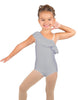 Solid Lycra One Shoulder w Ruffle Leotard