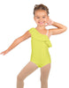 Solid Lycra One Shoulder w Ruffle Leotard
