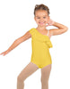 Solid Lycra One Shoulder w Ruffle Leotard
