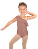 Solid Lycra One Shoulder w Ruffle Leotard