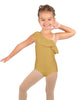 Solid Lycra One Shoulder w Ruffle Leotard