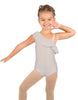 Solid Lycra One Shoulder w Ruffle Leotard