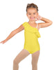 Solid Lycra One Shoulder w Ruffle Leotard