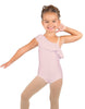 Solid Lycra One Shoulder w Ruffle Leotard